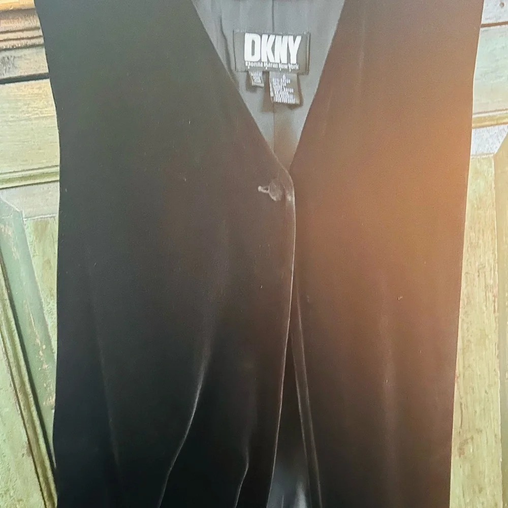 Velvet DKNY Full Length Sleeveless Open Front Kaftan - Picture 3 of 5